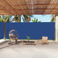 vidaXL lahtitõmmatav külgsein, sinine, 220 x 1000 cm hind ja info | Päikesevarjud, markiisid ja alused | kaup24.ee