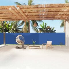 vidaXL lahtitõmmatav külgsein, sinine, 160 x 1200 cm hind ja info | Päikesevarjud, markiisid ja alused | kaup24.ee