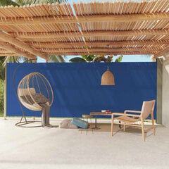 vidaXL lahtitõmmatav terrassi külgsein, 200 x 600 cm, sinine цена и информация | Зонты, маркизы, стойки | kaup24.ee