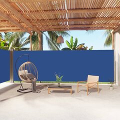 vidaXL lahtitõmmatav külgsein, sinine, 200 x 1000 cm hind ja info | Päikesevarjud, markiisid ja alused | kaup24.ee