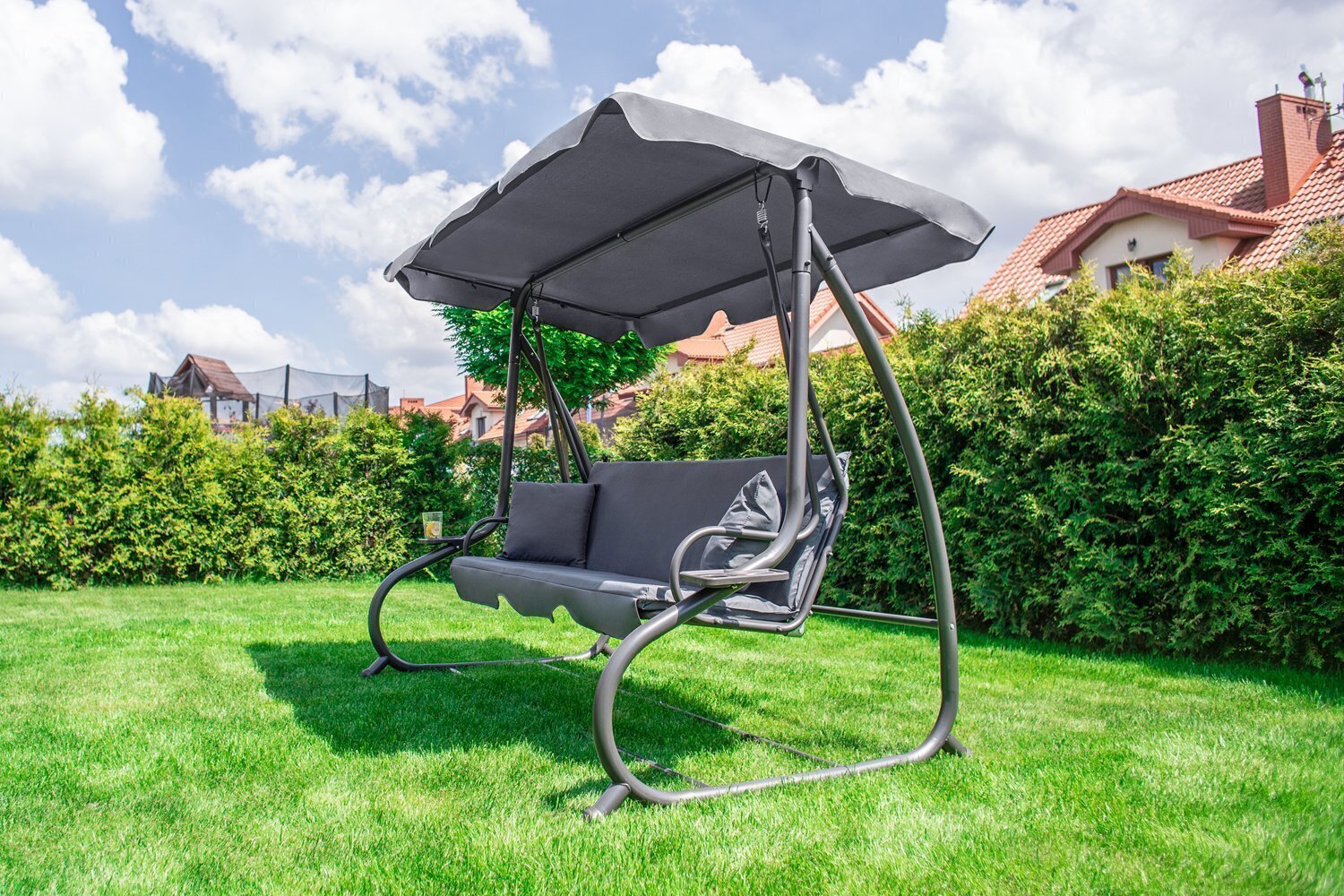 Lahtikäiv kiik Funfit Garden Relax Plus, hall hind ja info | Aiakiiged | kaup24.ee