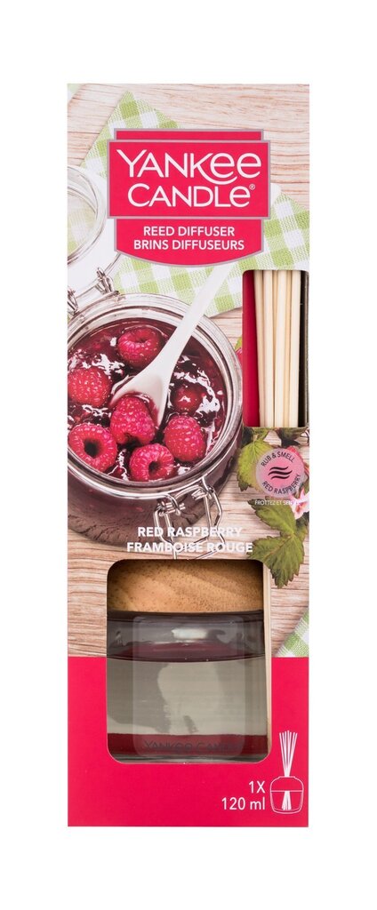 Kodulõhnastaja koos pulkadega Yankee Candle Red Raspberry, 120 ml hind ja info | Kodulõhnastajad | kaup24.ee