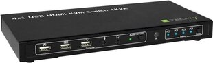 KVM lüliti Techly HDMI/USB 4x1 4K * 60 Hz heliga цена и информация | Коммутаторы (Switch) | kaup24.ee