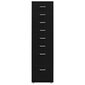 Mobiilne kontorikapp, must, 28 x 41 x 109 cm, metall, vidaXL hind ja info | Elutoa väikesed kapid | kaup24.ee