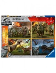 Ravensburger - Puzzle 4x100 Jurassic Park цена и информация | Настольные игры, головоломки | kaup24.ee