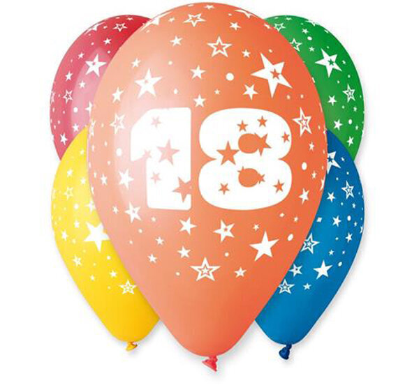 Õhupallid Numbritega 18 12 5 Tk. hind ja info | Õhupallid | kaup24.ee
