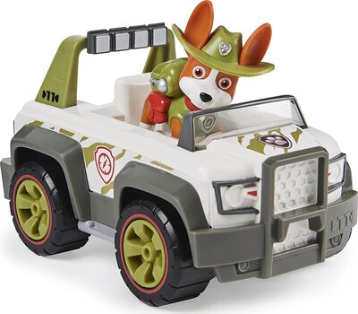 Paw Patrol Tracker Jungle Cruiser - автомобиль с коллекционной фигуркой Трекера цена и информация | Игрушки для мальчиков | kaup24.ee