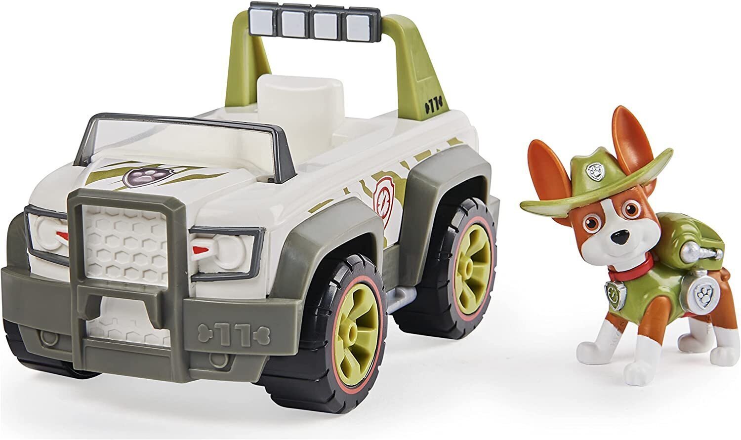 Paw Patrol Tracker Jungle Cruiser - auto Trackeri kogumisfiguuriga hind ja info | Poiste mänguasjad | kaup24.ee