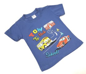 Футболка для мальчика с короткими рукавами, синяя цена и информация | Рубашки для мальчиков | kaup24.ee