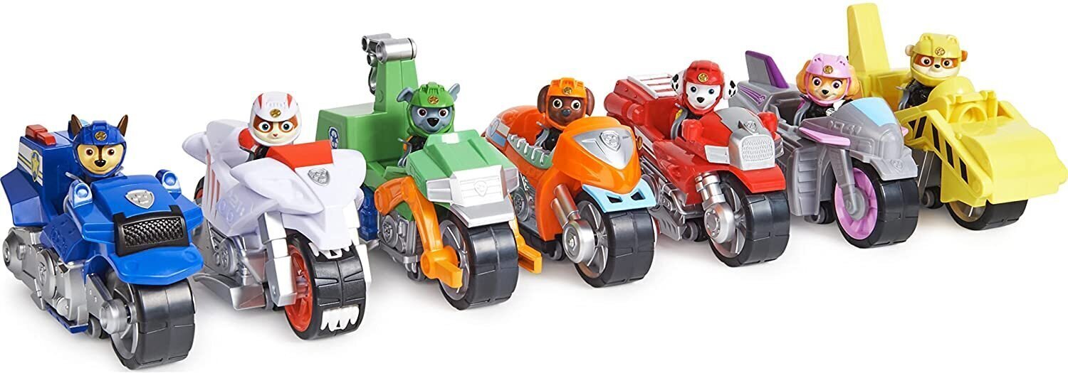 Paw Patrol Moto Pups - Rocky - luksussõiduk - mootorratas Rocky kollektsioonikujuga hind ja info | Poiste mänguasjad | kaup24.ee