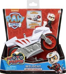 Paw Patrol Moto Pups - Wildcat - роскошный автомобиль - мотоцикл с коллекционной фигуркой Wildcat цена и информация | Игрушки для мальчиков | kaup24.ee