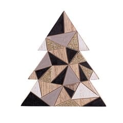 Puidust jõulupuu, 14x15,5x2 cm hind ja info | Jõulukaunistused | kaup24.ee