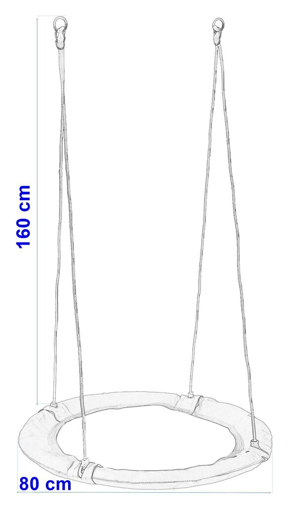 Aiakiik kurepesa Romek, värviline, 80 cm hind ja info | Kiiged | kaup24.ee