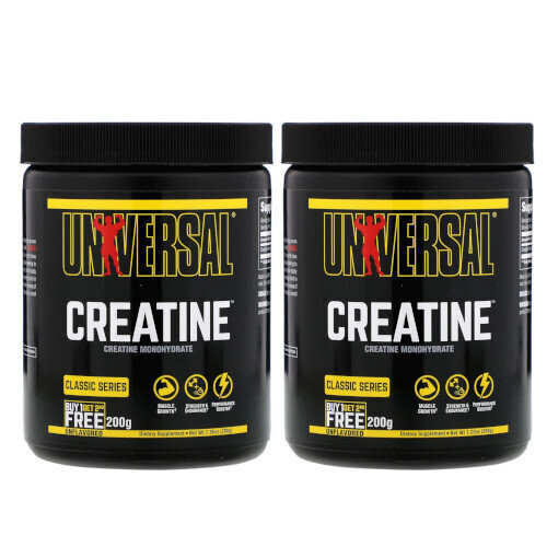 Universal Nutrition Creatine, 2x200 g hind ja info | Toidulisandid ja preparaadid liigestele | kaup24.ee