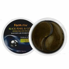 Niisutavad hüdrogeelplaastrid silmaümbrusele Farmstay Black Pearl & Gold Hydrogel Eye Patch, 60 tk hind ja info | Näomaskid, silmamaskid | kaup24.ee