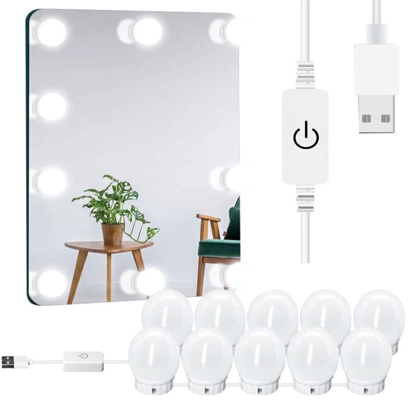 Kleepuvad LED pirnid peeglisse, vannituppa, kosmeetikapeeglisse цена и информация | Meigikotid, lauapeeglid | kaup24.ee