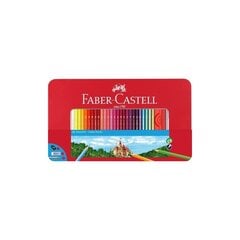 Värvipliiatsid Faber-Castell 60-värvi metallkarbis цена и информация | Принадлежности для рисования, лепки | kaup24.ee