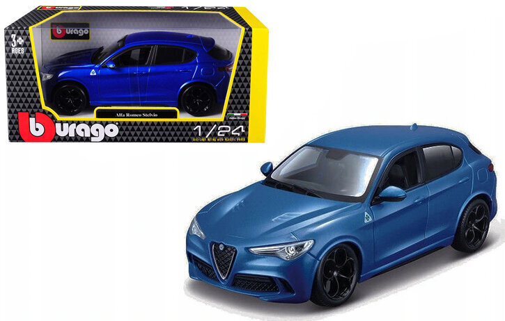 Auto Bburago Alfa Romeo Stelvio 1:24 цена и информация | Mudelautode kollektsioneerimine | kaup24.ee