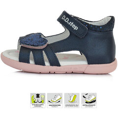 Laste sandaalid D.D. Step AC048-297BM, nahast, sinine hind ja info | Laste sandaalid | kaup24.ee