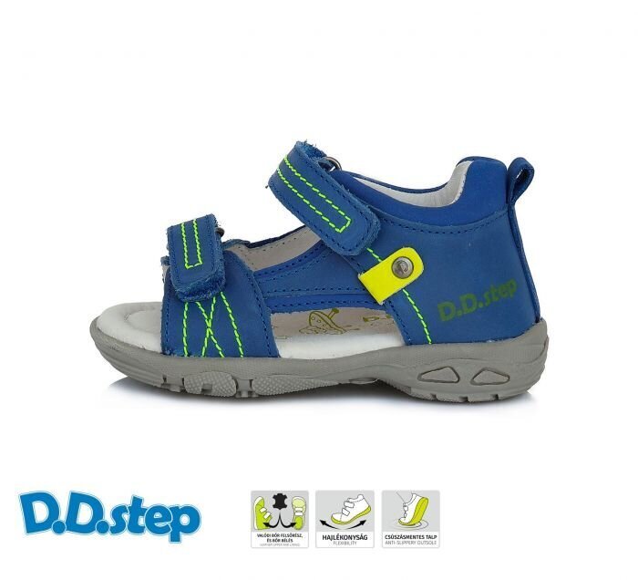 Poiste sandaalid D.D. Step AC290-108, nahast, sinine цена и информация | Laste sandaalid | kaup24.ee