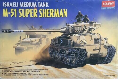 Liimitav mudel Academy 13254 IDF M-51 SUPER SHERMAN 1/35 цена и информация | Liimitavad mudelid | kaup24.ee