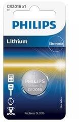Philips CR2016 3 V hind ja info | Patareid | kaup24.ee