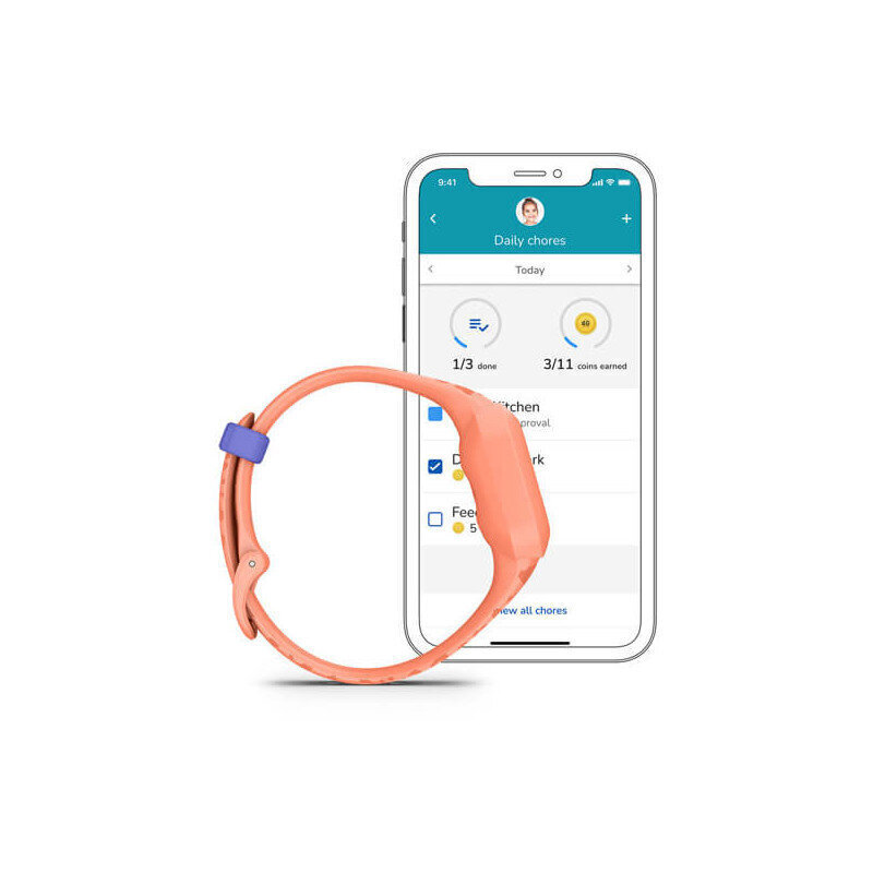 Garmin vívofit® jr. 3 Garmin Peach Leopard hind ja info | Nutikellad (smartwatch) | kaup24.ee