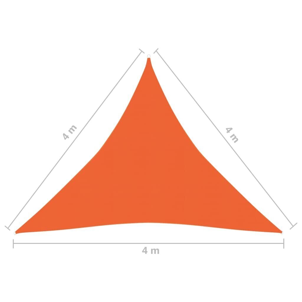 Päikesepuri 160 g/m² oranž vidaXL, 4 x 4 x 4 m, HDPE цена и информация | Päikesevarjud, markiisid ja alused | kaup24.ee