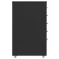 Mobiilne kontorikapp vidaXL, must, 28 x 41 x 169 cm, metall hind ja info | Elutoa väikesed kapid | kaup24.ee