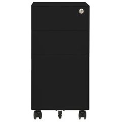 Mobiilne kontorikapp vidaXL, must, 30 x 45 x 59 cm, teras hind ja info | Elutoa väikesed kapid | kaup24.ee