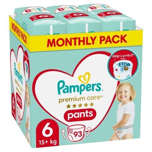 Pampers Premium Care Pants Püksmähkmed, Suurus 6, 93 Mähet, 15kg+ hind ja info | Mähkmed | kaup24.ee