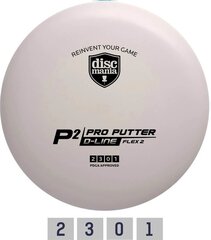 Диск для гольфа Putter D-LINE P2 FLEX 2 White цена и информация | Discgolf | kaup24.ee