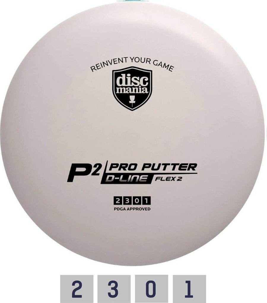 Discgolfi ketas Putter D-LINE P2 FLEX 2 White цена и информация | Discgolf | kaup24.ee