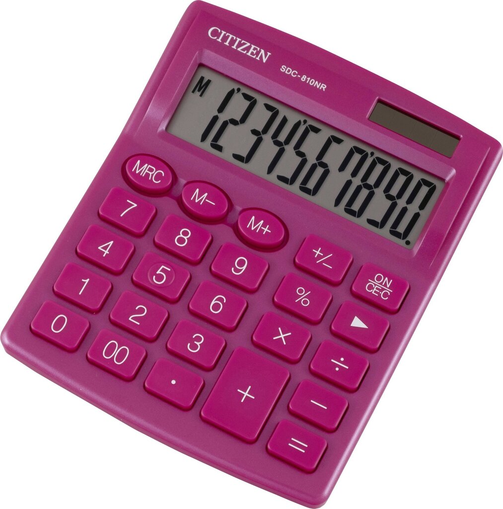 Kalkulaator väike lauaarvuti Citizen SDC 810NRP Roosa hind ja info | Kirjatarbed | kaup24.ee