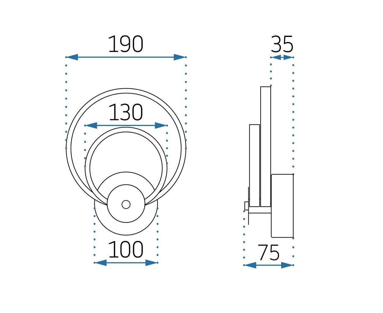 Seina LED-valgusti Triumph Circle, Gold hind ja info | Seinavalgustid | kaup24.ee