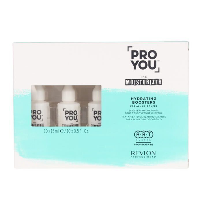 Niisutav juuksehooldus Revlon Pro You The Moisturizer Hydrating Boosters, 10 x 15 ml hind ja info | Maskid, õlid, seerumid | kaup24.ee