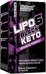 Nutrex Lipo-6 Black Keto 60 kapslit hind ja info | Vitamiinid, toidulisandid, preparaadid tervise heaoluks | kaup24.ee