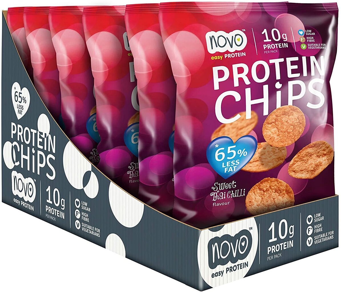 Novo Nutrition Protein Chips 30 g - Tai magus tšilli hind ja info | Supertoit | kaup24.ee