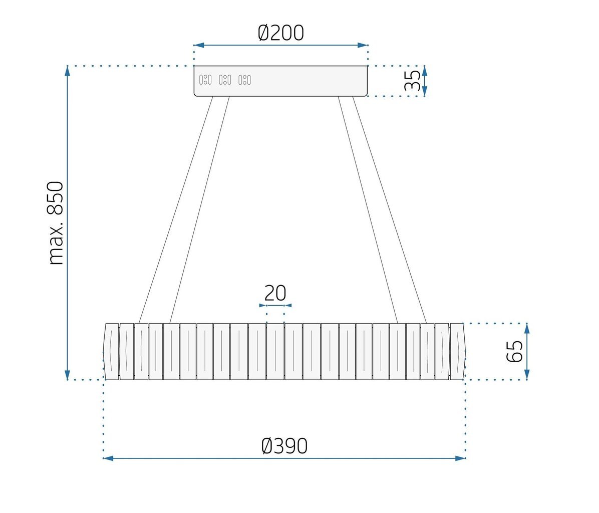 LED rippvalgusti puldiga Monroe цена и информация | Rippvalgustid | kaup24.ee