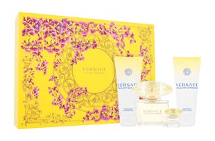 Komplekt Versace Yellow Diamond: EDT naistele 90 ml + 5 ml + dušigeel 100 ml + ihupiim 100 ml цена и информация | Женские духи | kaup24.ee