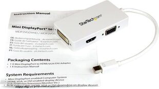 Adapter StarTech MDP2VGDVHDW Mini DisplayPort to VGA/DVI/HDMI цена и информация | Адаптеры и USB-hub | kaup24.ee