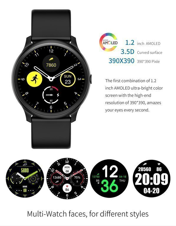 G. Rossi Sport & Fun 1 G.RSWSF1-1A1-1 Black/Red + Black цена и информация | Nutikellad (smartwatch) | kaup24.ee