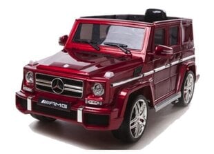 Mercedes G63 12v с музыкальным модулем, глянцевый красный цена и информация | Электромобили для детей | kaup24.ee