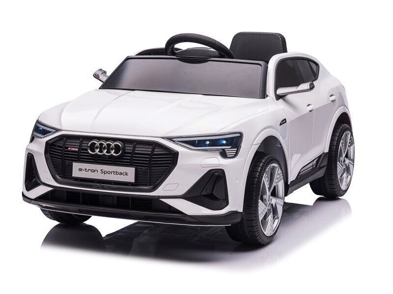 Audi e-tron 12 V MP4 muusikamooduliga, valge hind ja info | Laste elektriautod | kaup24.ee