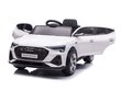 Audi e-tron 12 V MP4 muusikamooduliga, valge hind ja info | Laste elektriautod | kaup24.ee