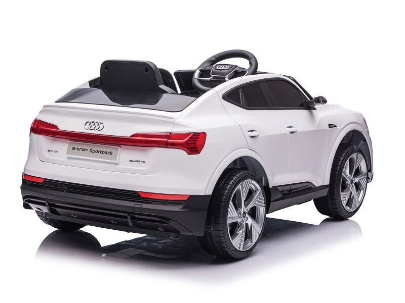 Audi e-tron 12 V MP4 muusikamooduliga, valge hind ja info | Laste elektriautod | kaup24.ee