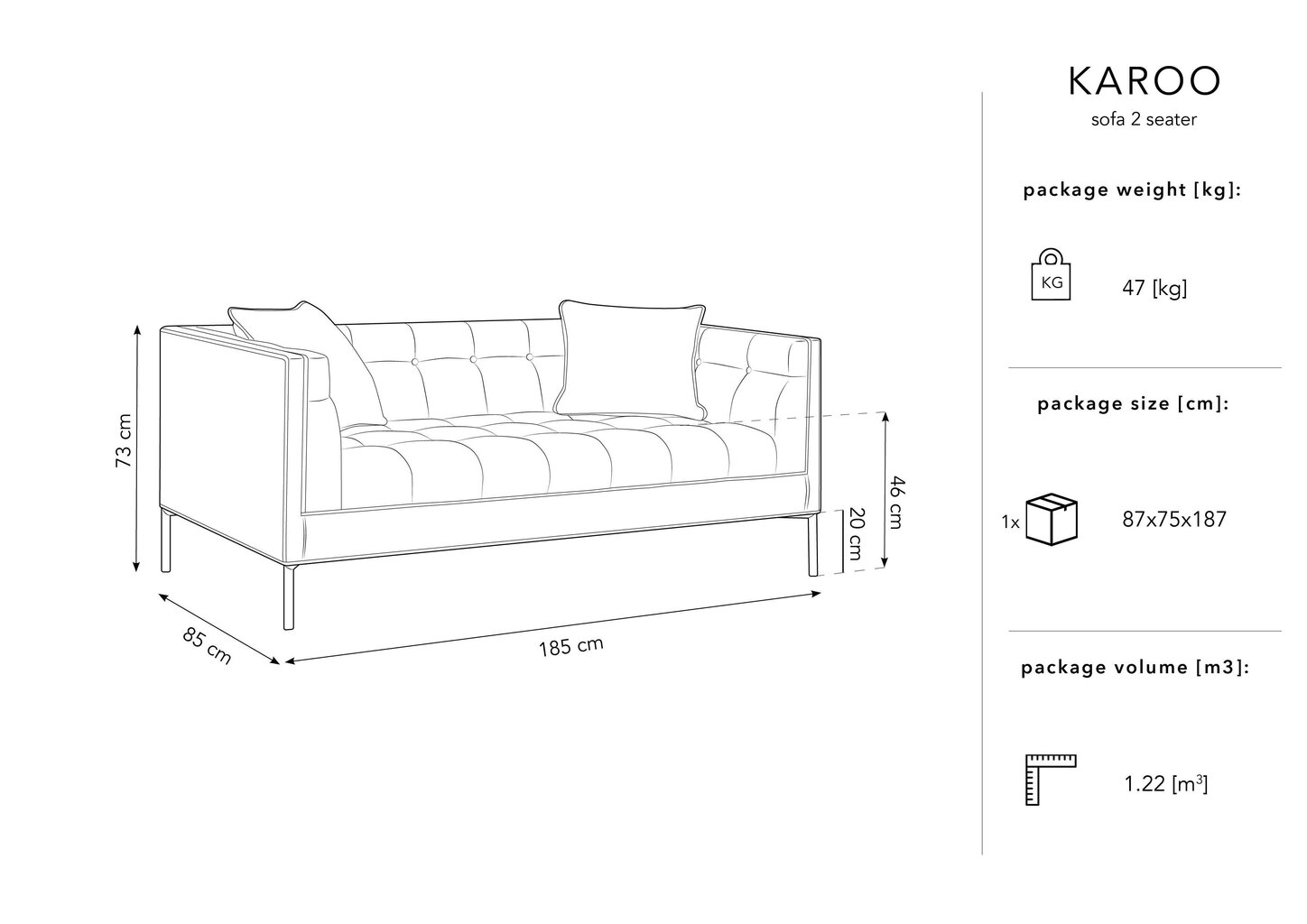 Kahekohaline veluurist diivan Micadoni Home Karoo, tumeroheline цена и информация | Diivanid ja diivanvoodid | kaup24.ee