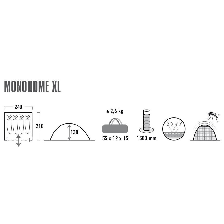 Telk High Peak Monodome 4, must цена и информация | Telgid | kaup24.ee