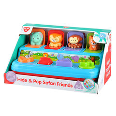 Развивающая игрушка Hide & Pop Safari Friends Play Go Infant & Toddler, 2463 цена и информация | Drewniana Wieża Piramida Kura Nakładanie Kolorowych Kwadratów LD-15 15276 | kaup24.ee