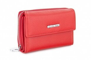 Naiste nahast rahakott Jennifer Jones, punane hind ja info | Naiste rahakotid | kaup24.ee